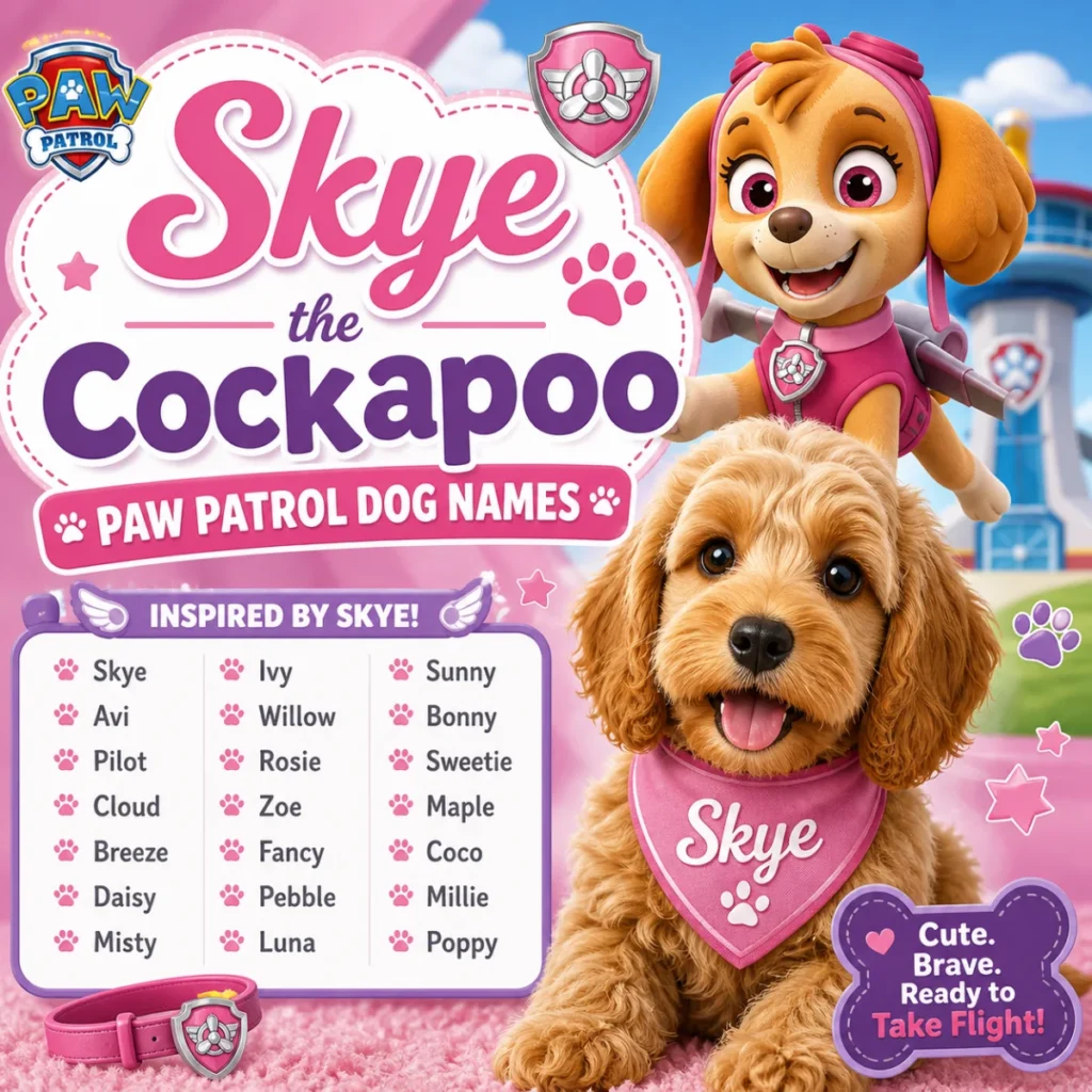 Skye the Cockapoo Paw Patrol Dog Names