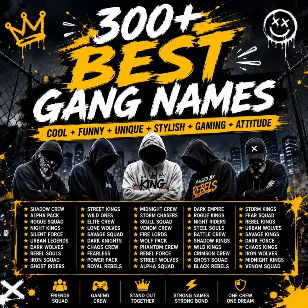 300+ Best Gang Names 🔥