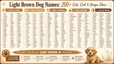 Light Brown Dog Names: 200+ Cute, Cool & Unique Name Ideas for Your Brown Pup
