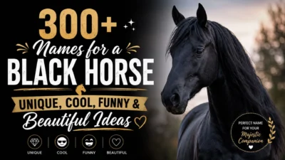 300+ names for a black horse featuring unique, cool, funny, and beautiful ideas