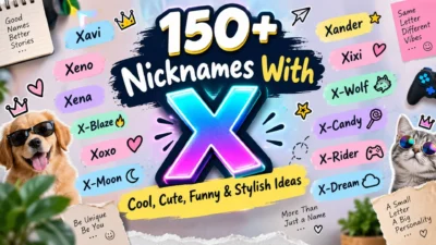 150+ nicknames with X featuring cool, cute, funny, stylish, and unique nickname ideas