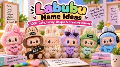 Labubu name ideas featuring cute, funny, unique, and creative names for colorful collectible Labubu toys