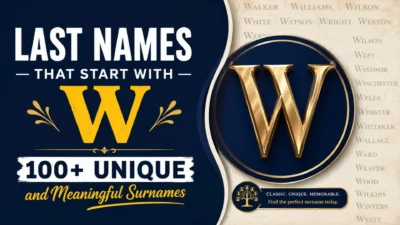 Last names that start with W featuring 100+ unique and meaningful surname ideas
