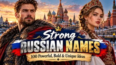 Strong Russian names with a powerful warrior and elegant woman in Moscow