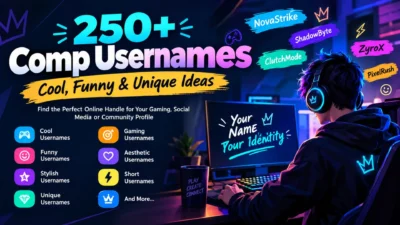 250+ comp usernames featuring cool, funny, stylish, unique, and gaming-inspired name ideas