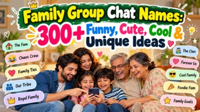 Family group chat names with 300+ funny, cute, cool and unique ideas